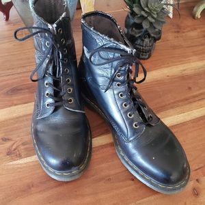 Dr. Martens black leather 8 eye boots